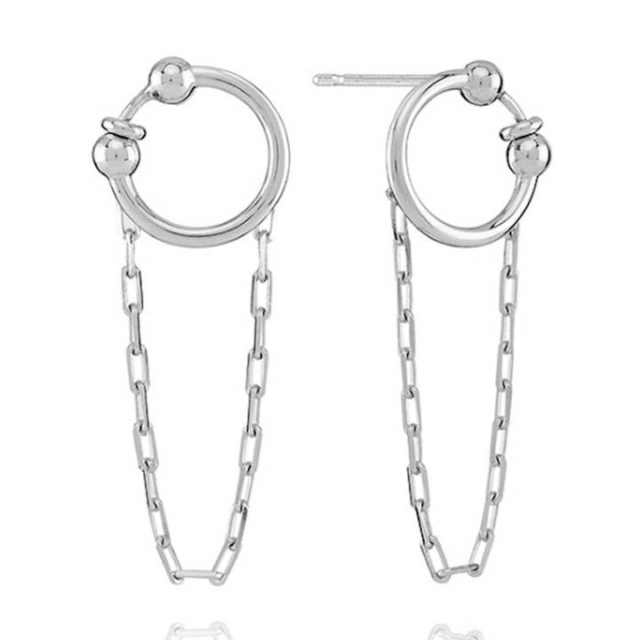 Hoop & Cut Chain Earrings for wholesale by The Style K