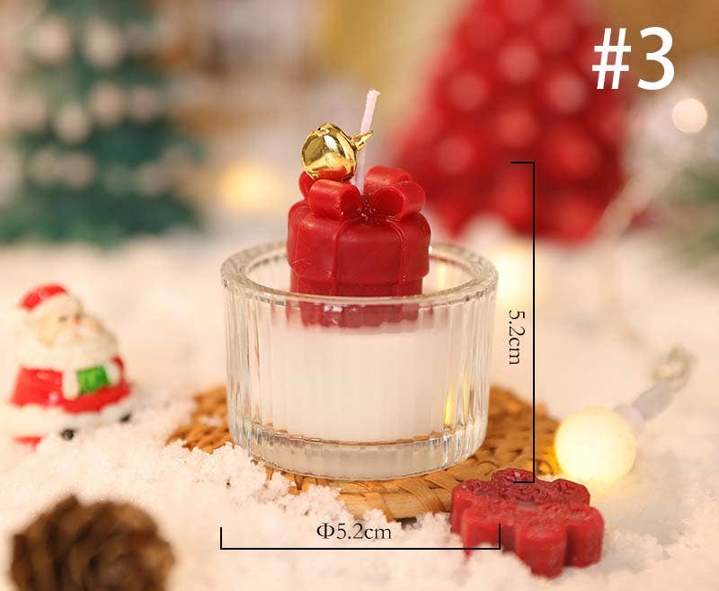Candles Meta - Wholesale Novelty Candle - Christmas Tree Bear Glass Cup Atmosphere Scented Candle1