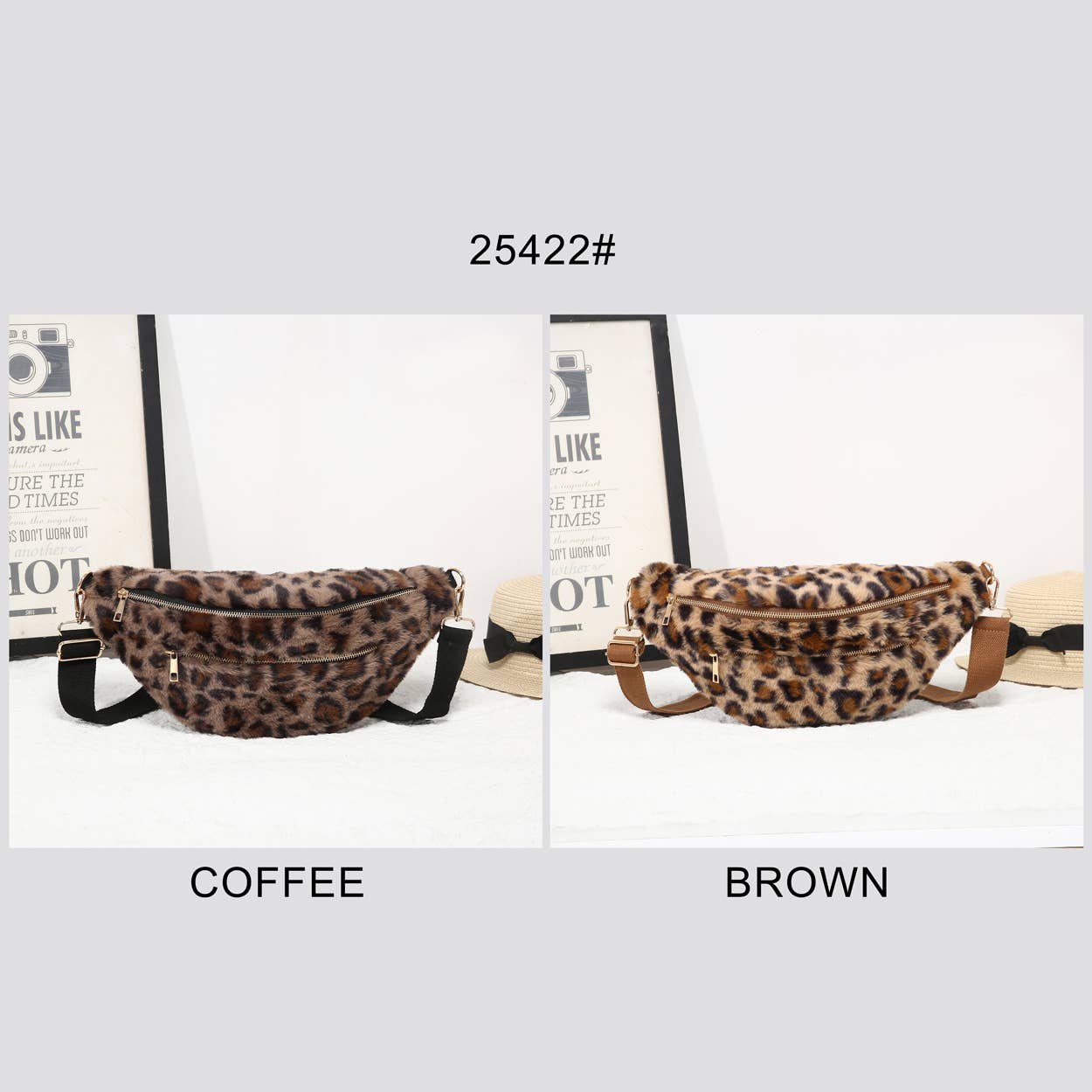 House of Milano – Engroshandel Bæltetaske - Dame – 25422 Bæltetaske i leopardmønstret kunstpels2