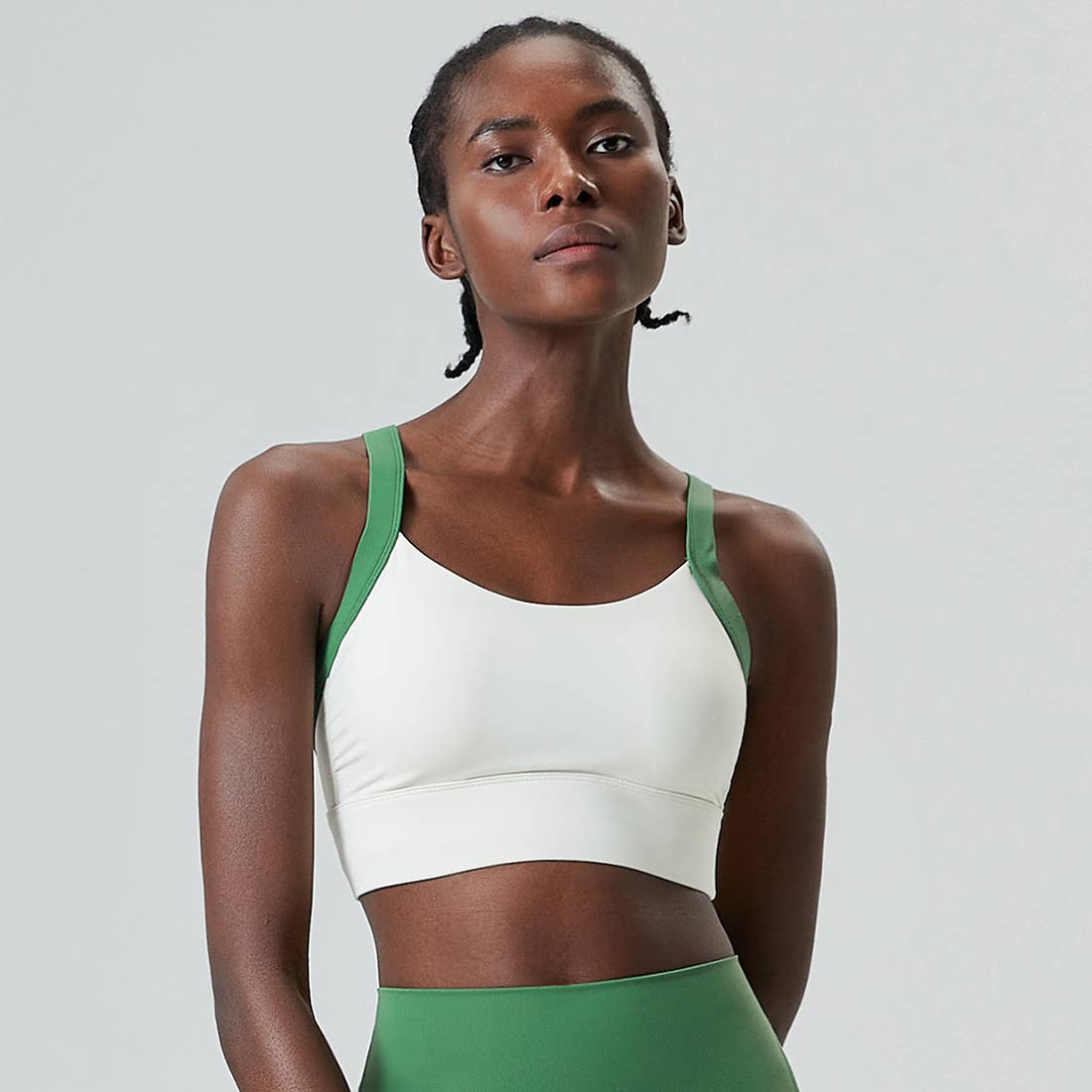 Sodalemon - Wholesale Sports Bra - Women's - Full Coverage With Wide Straps Contrast Color Sports Bra4