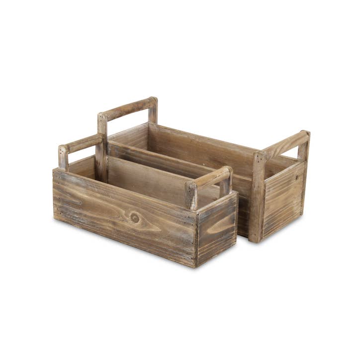 Cheungs Home Decor - Wholesale Planter Box - Darci Set of 2 Wooden Ledge Planters