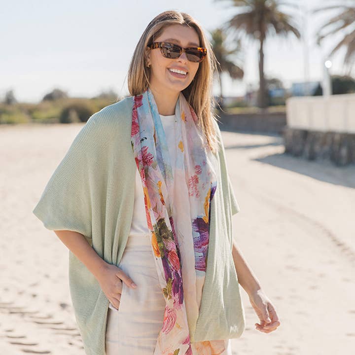 Mantella in cotone Jenny (disponibile in 2 colori) per la vendita all'ingrosso da parte di The Scarf Company