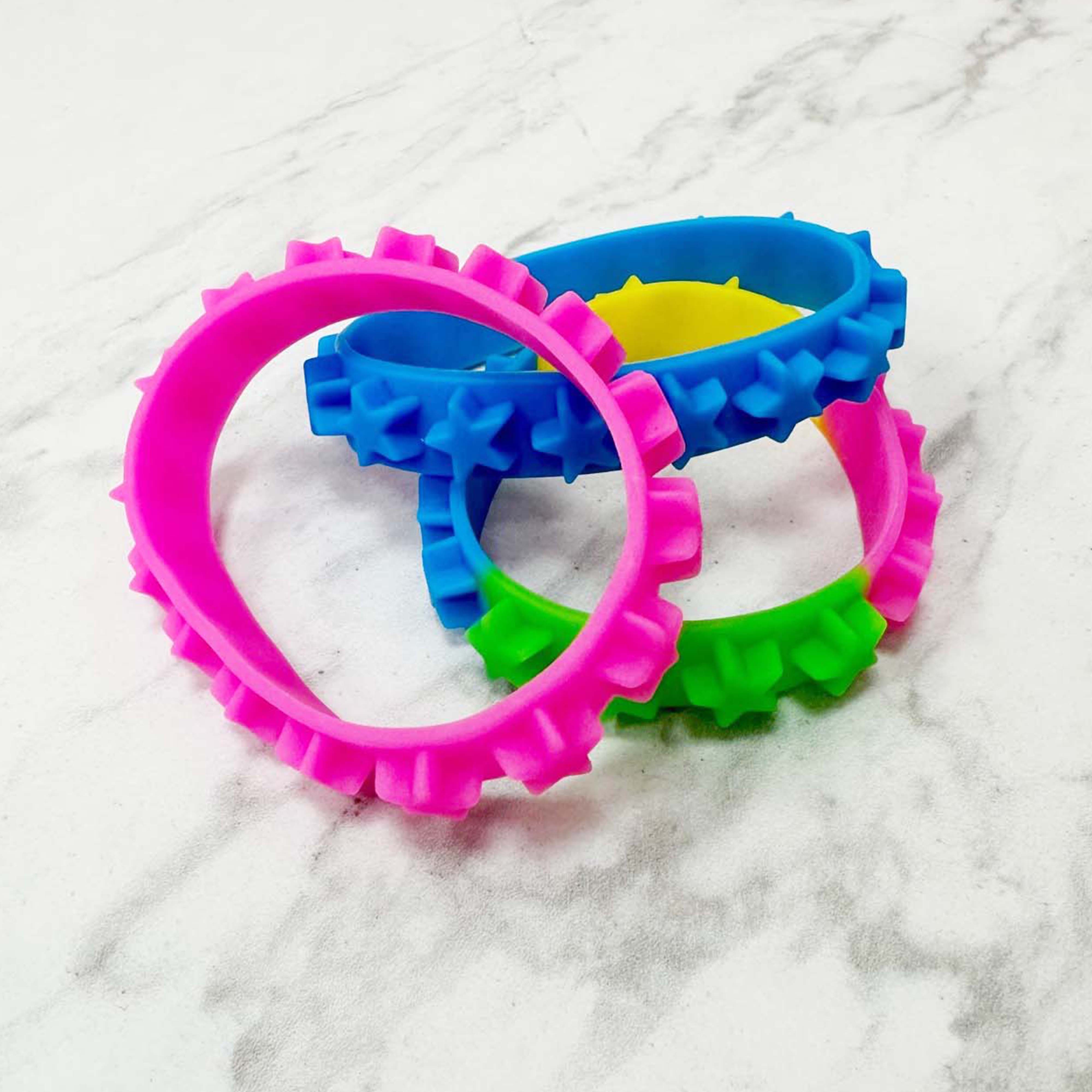 Natalia - Wholesale Bangle Bracelet - Kids & Baby - Silicone Bracelets - Assorted 30 Pack1