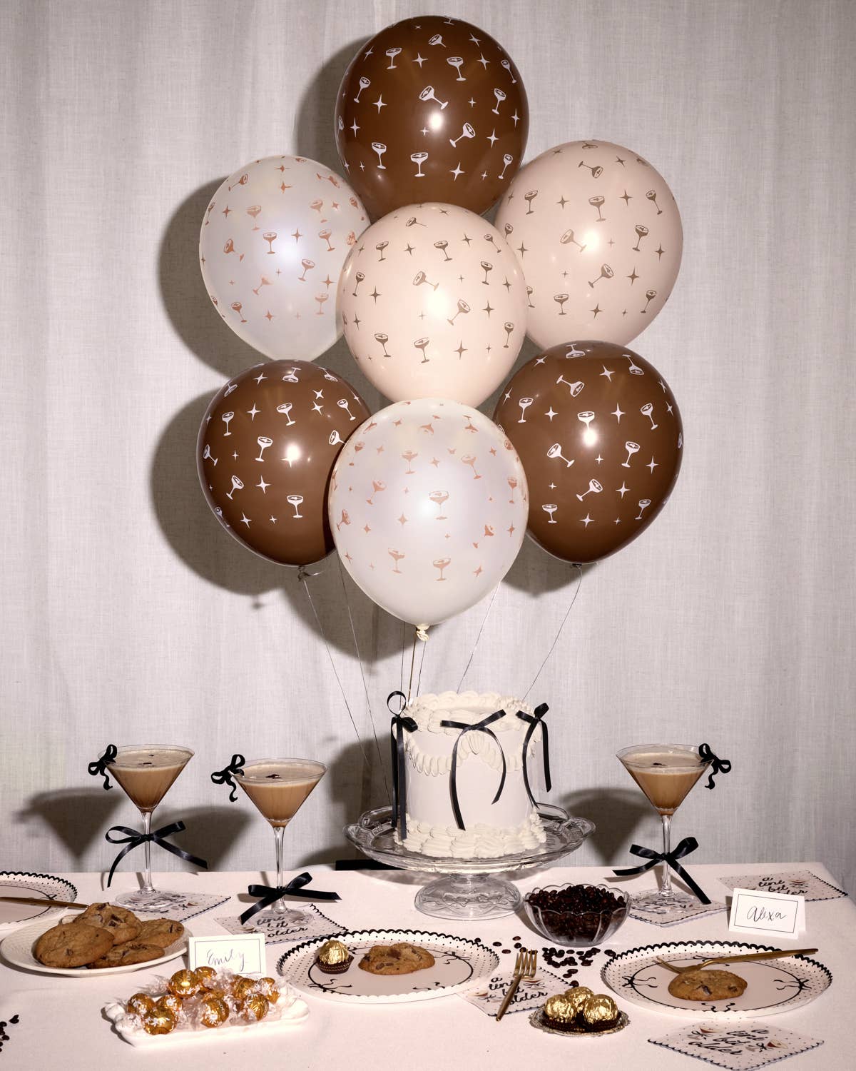 xo, Fetti - Vente Ballon - Ballons Espresso Martini | décoration marron café, cocktail6
