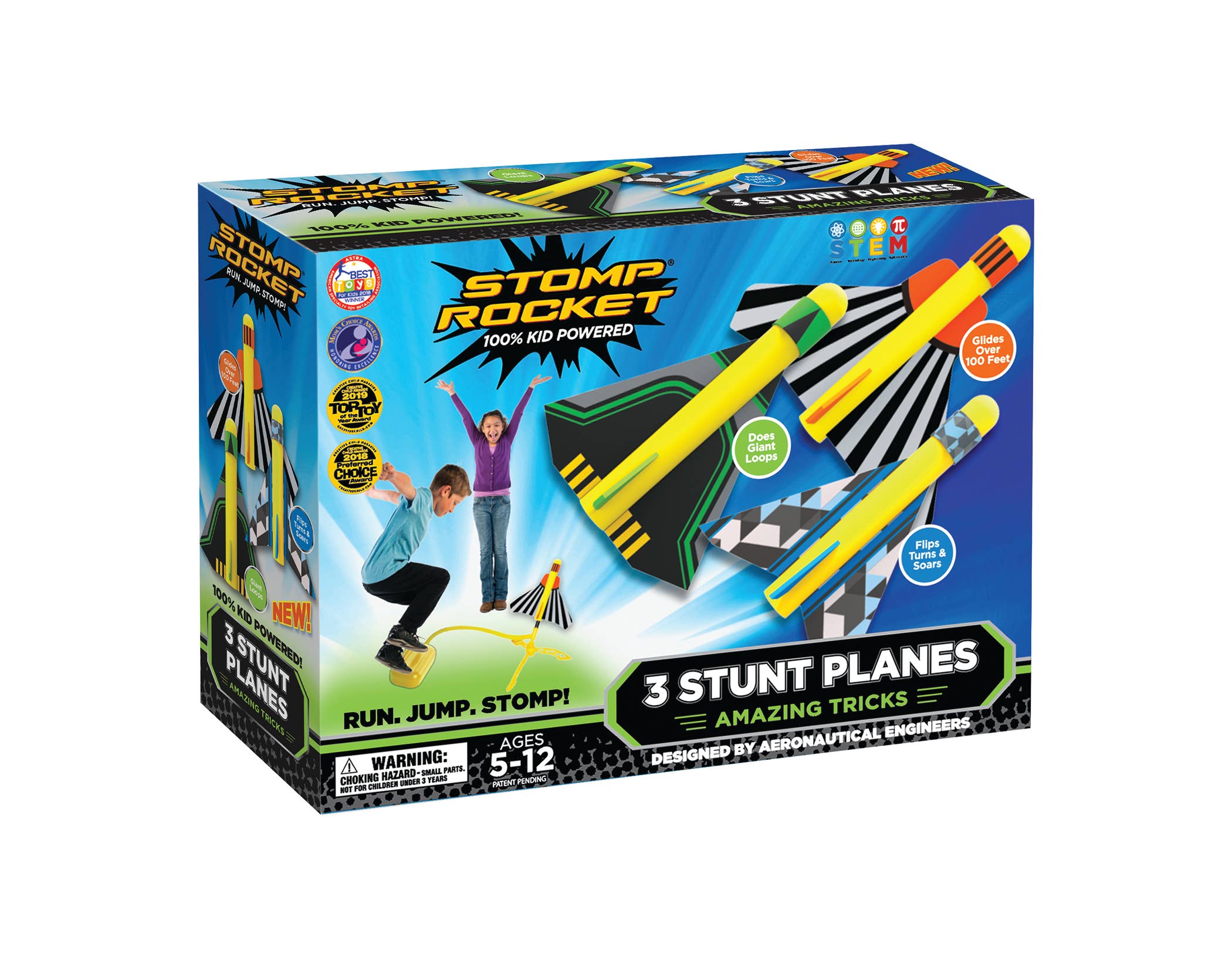 Stomp Rocket - Wholesale Toy Plane - Kids - Stunt Planes by Stomp Rocket - 3 Planes