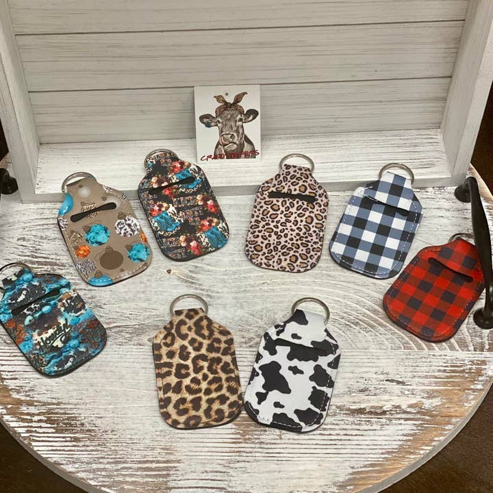 Crazy Heifers Wholesale - Wholesale Keychain - Women's - Neoprene Hand Sanitizer Holders