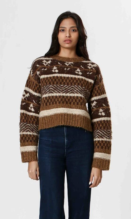 The Korner - USA – wholesale Pullovertröja - Dam – Damtröja med aztekiskt mönster, stickad1