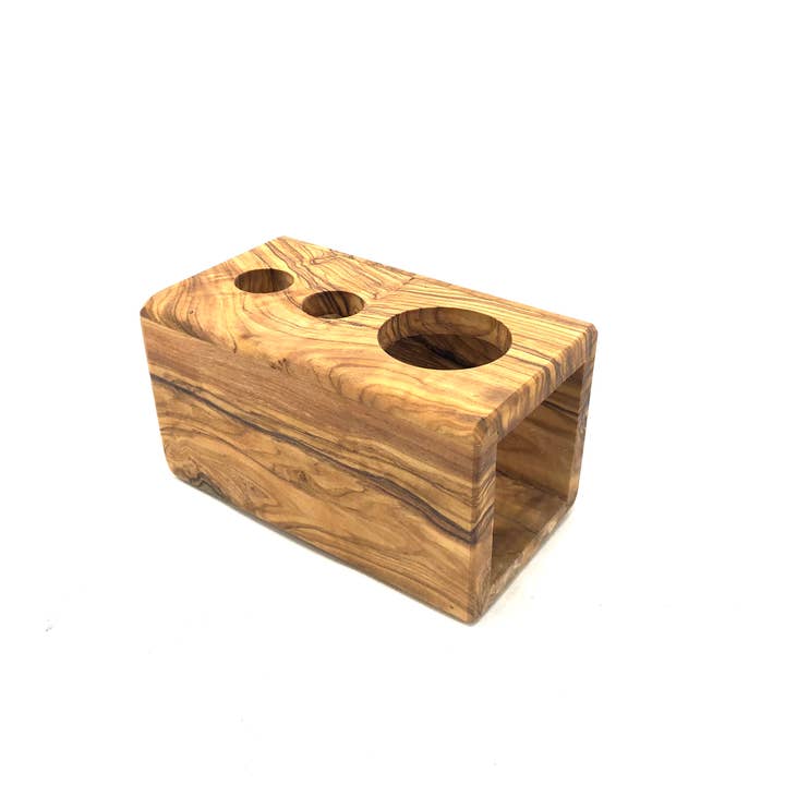olivenholz-erleben - Wholesale Toothbrush Holder - “Manuel” toothbrush station made of olive wood