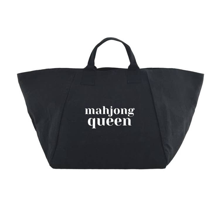 Mahjong Queen CHELSEA Sac - Noir avec Blanc NOUVEAU ! pour la vente par Quilted Koala