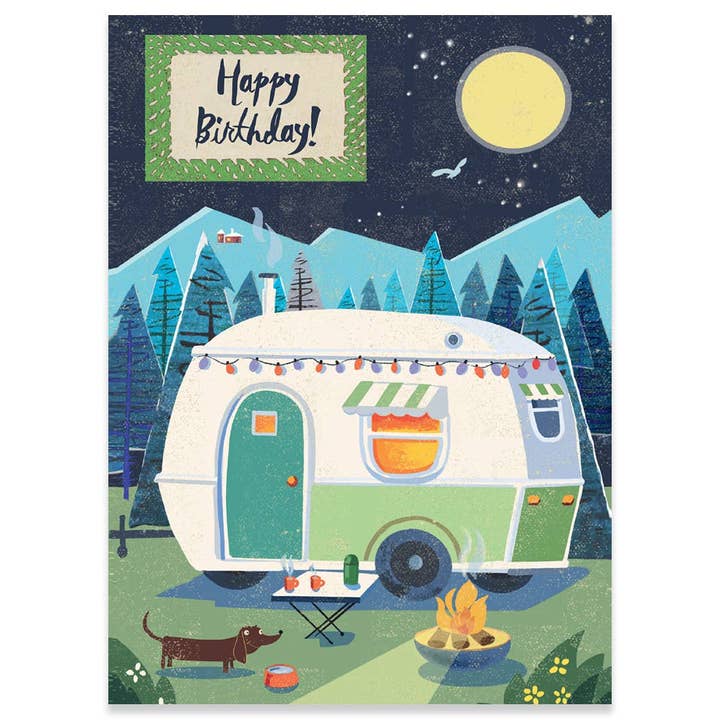 Calypso Cards LLC - Wholesale Birthday Card - CAMPFIRE BIRTHDAY GREETING CARD 4.5 x 6.25"