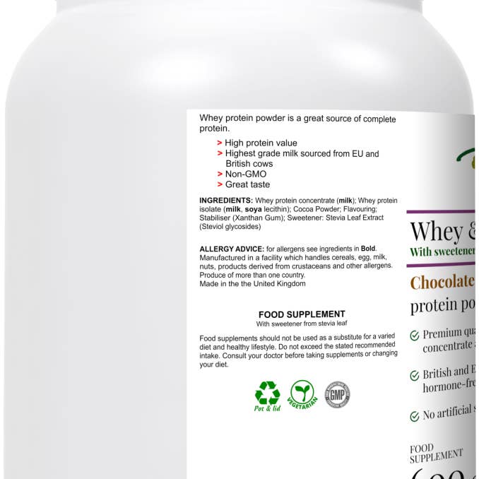 Dochsa Ltd – wholesale Protein/superfood powder – Whey & Bean Chocolate Powder 600g (21.16oz) Shake 1