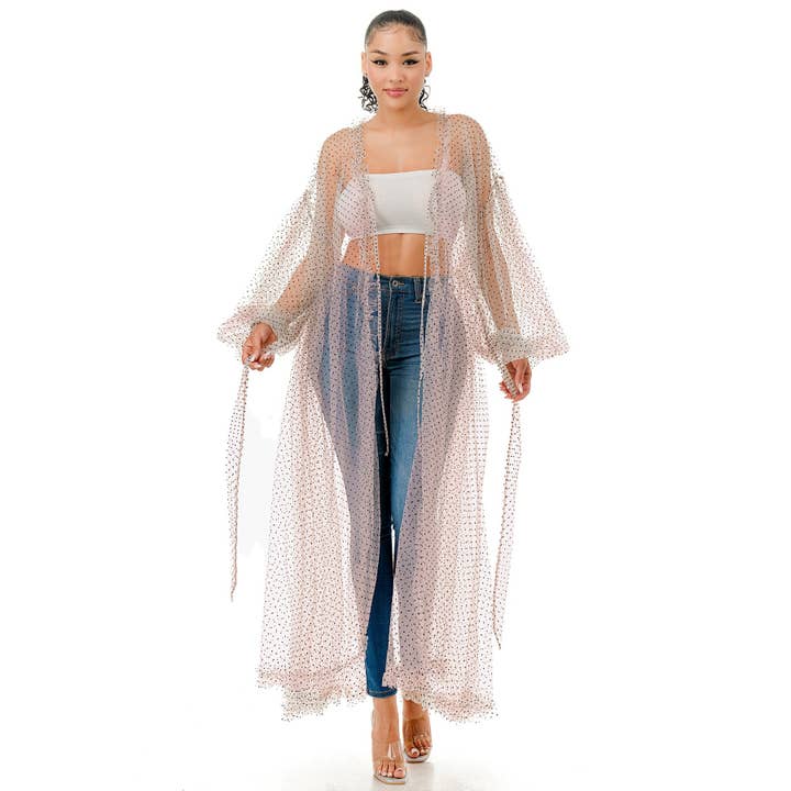 Black Pearl Clothing - Wholesale Dress - Women's - PLUS SIZE DREAMWEAVER POLKA MAXI DRESS