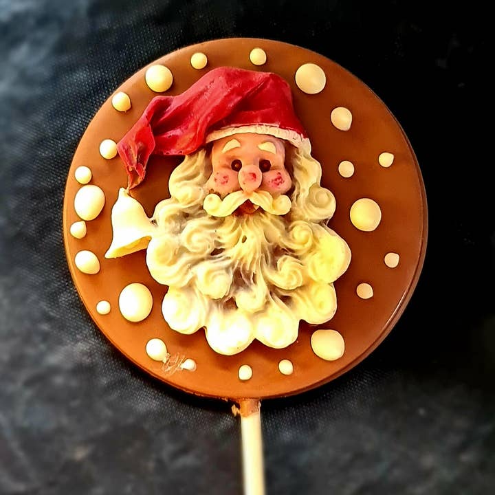 Cwtsh Chocolate - Wholesale Chocolate - Large Father Christmas Lollipop1