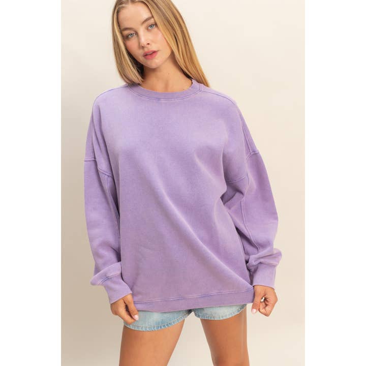 Double Zero - Wholesale Sweatshirt - Women's - Oversized Crew Neck Sweatshirt2