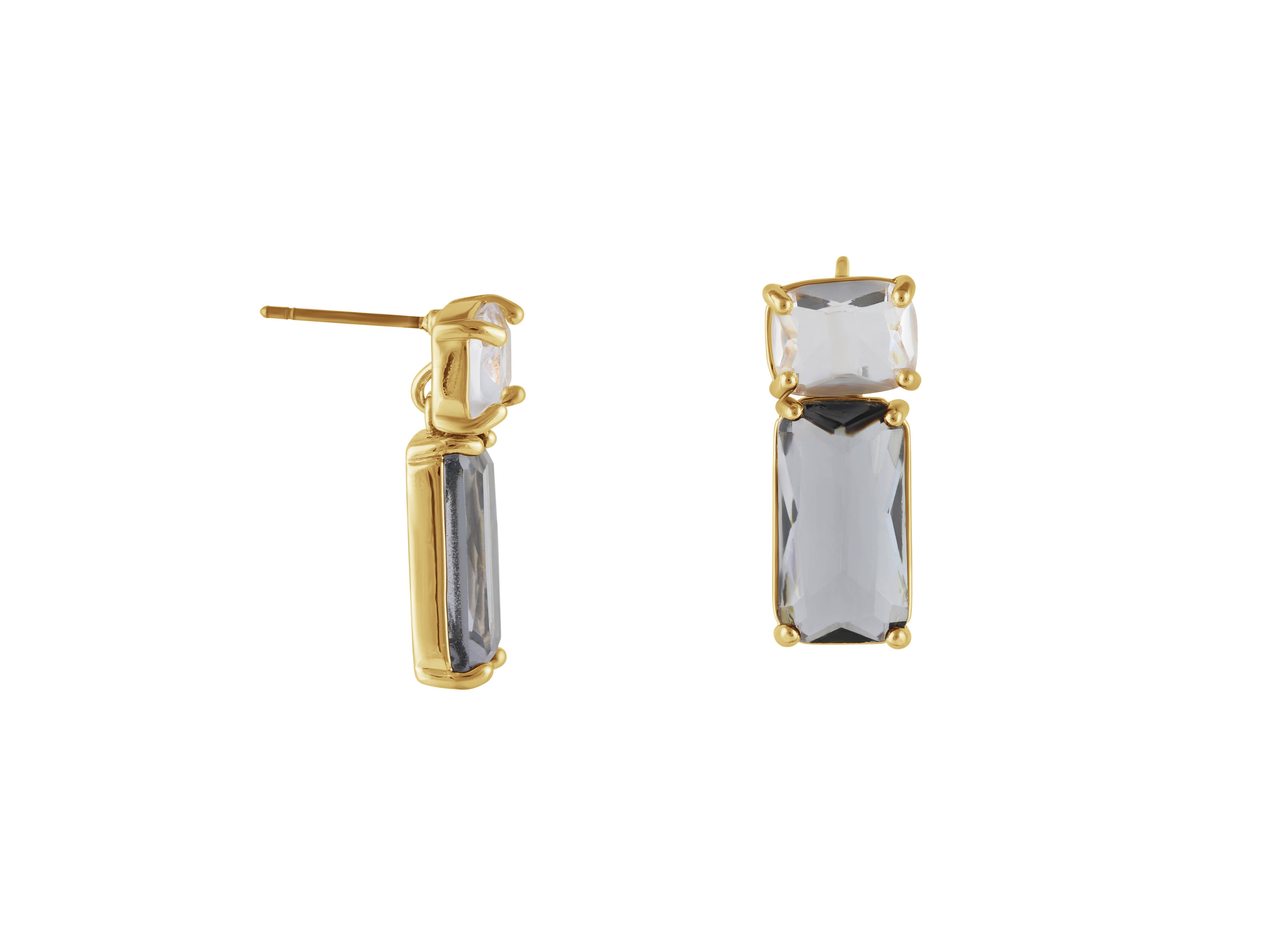 Big Metal London - Wholesale Stud/Post Earrings - Kim Allure Stone Cut Luxe Earrings0