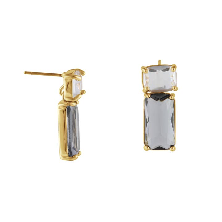Big Metal London - Wholesale Stud/Post Earrings - Kim Allure Stone Cut Luxe Earrings