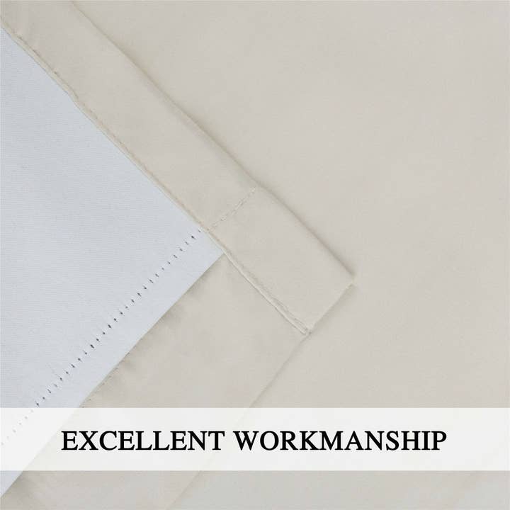 HIG - Wholesale Curtain - Farmhouse Ruffle Window Curtains with Blackout Liner Handmade Bow Ties Drapes 2 Panels Set, 54"W x 84"L15