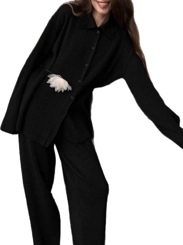 alberalkirk - Venta al por mayor Conjuntos de top y pantalón (NO para estar en casa) - Mujer - Conjunto de Punto Relajado para Mujer Varios Colores N5A3406