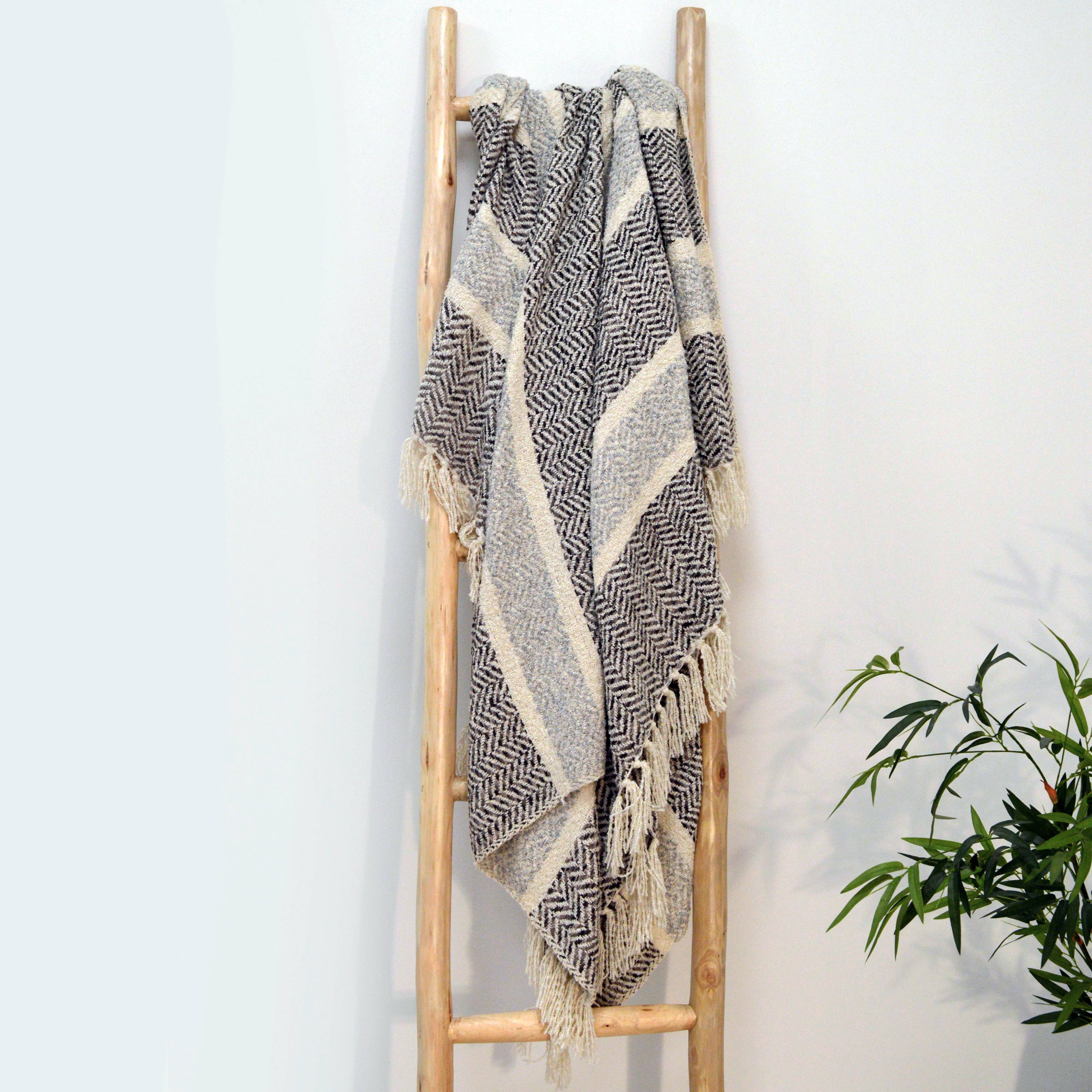 Allure Bath Fashions - Wholesale Throw Blanket - Savannah Herringbone Throw Blanket - 100% Recycled Materials0