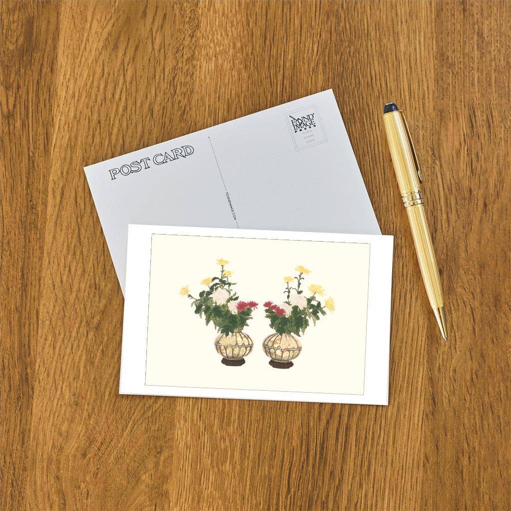 Found Image Press - Vendita all'ingrosso Cartoline - Cartolina FC-319 Due Composizioni Floreali in Vaso1