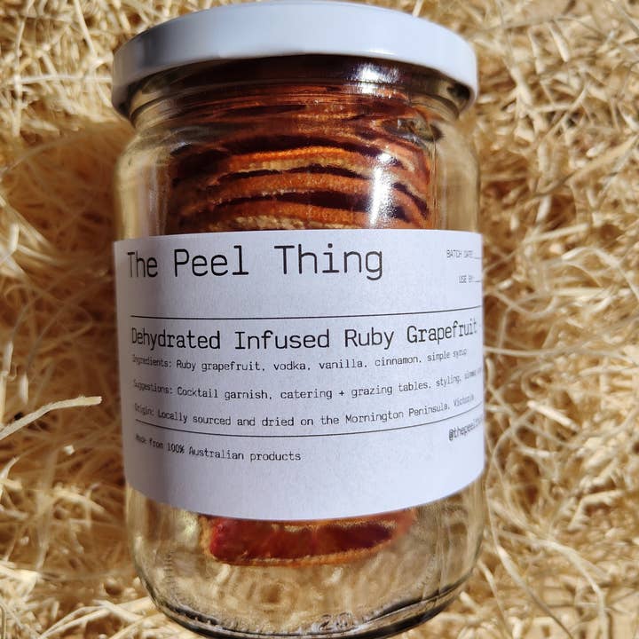 A Infused Dehydrated Ruby Grapefruit - Vodka + Vanilla + C and other Purchase Wholesale v and c food. Free Returns & Net 60 Terms on Faire trending on Faire.