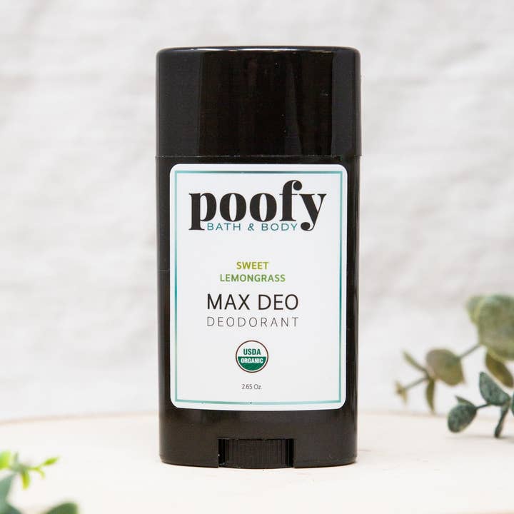 Max Deo Sweet Lemongrass Deodorant Organic for wholesale by Poofy Organics
