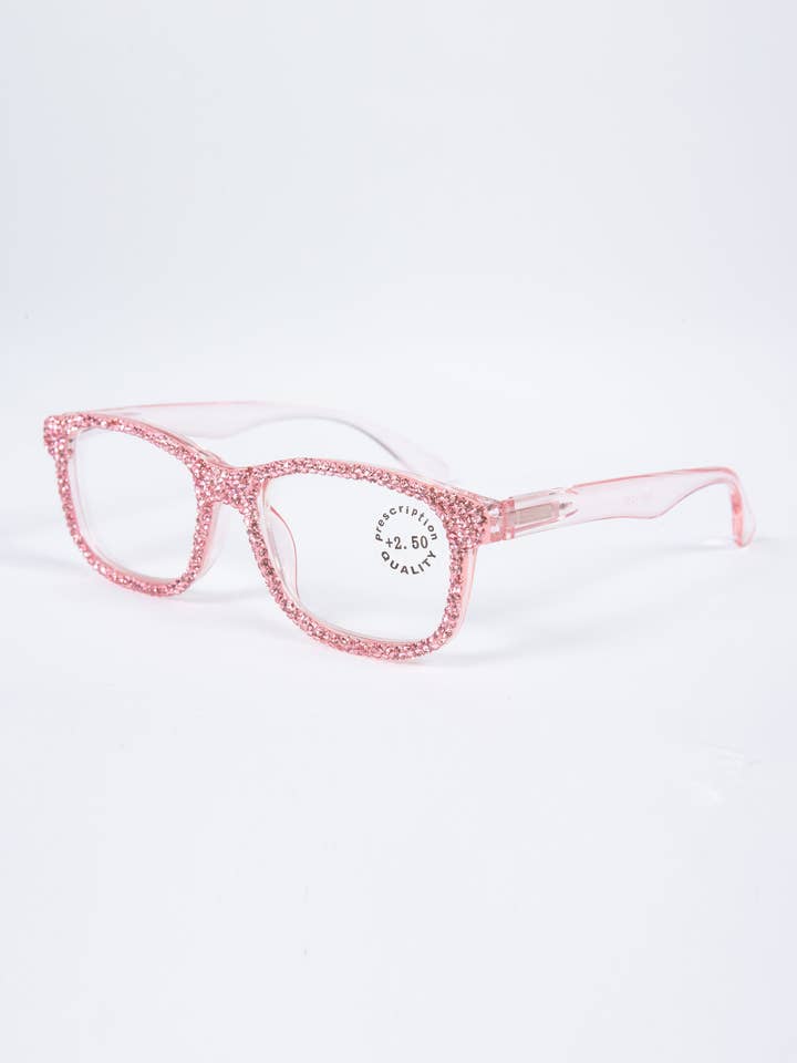 Handmade Rhinestone Presbyopic Glasses G0540-Pink for wholesale by Ole