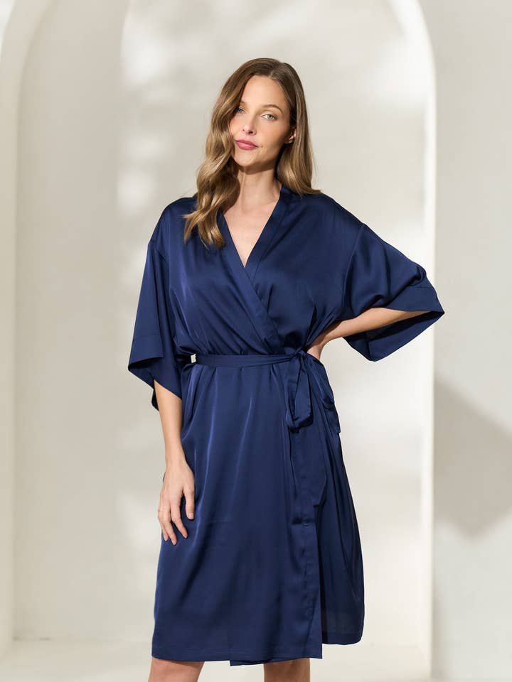 Peignoir Luxe Marine pour la vente par By Catalfo