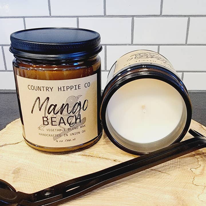 Vela inspirada en un boticario de Mango Beach para venta al por mayor de Country Hippie Co.