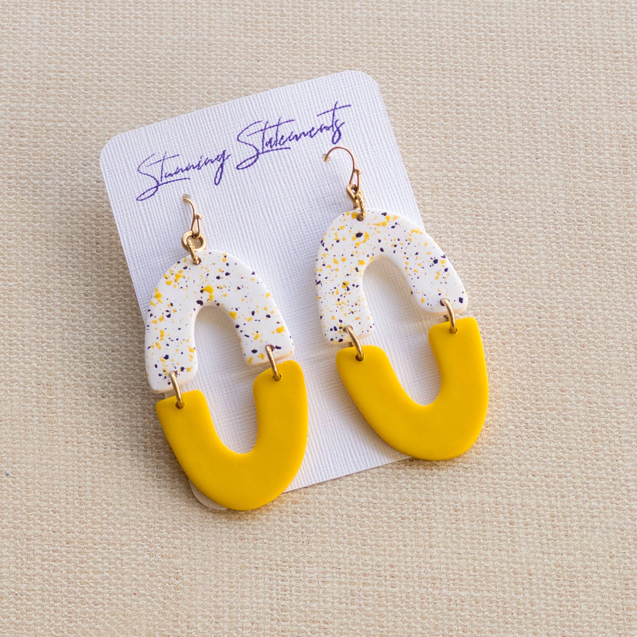 Stunning Statements - Wholesale Dangle Earrings - Giselle Gameday School Spirit Clay Earrings0