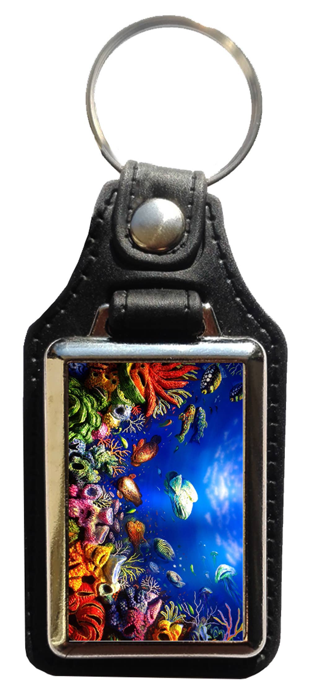 DB GROUP SRL - Venta al por mayor Llavero - Unisex - Llavero de piel ecológica peces tropicales acuario0