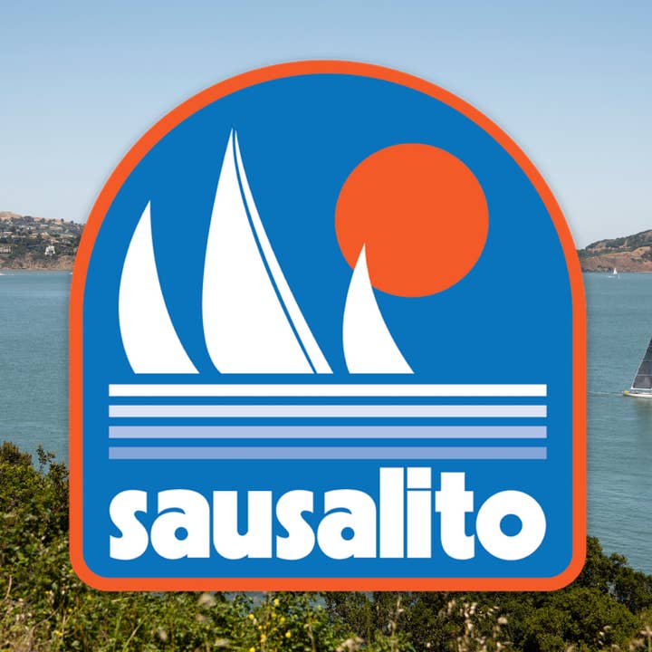 Sausalito Sticker for wholesale by Sunthing Studio