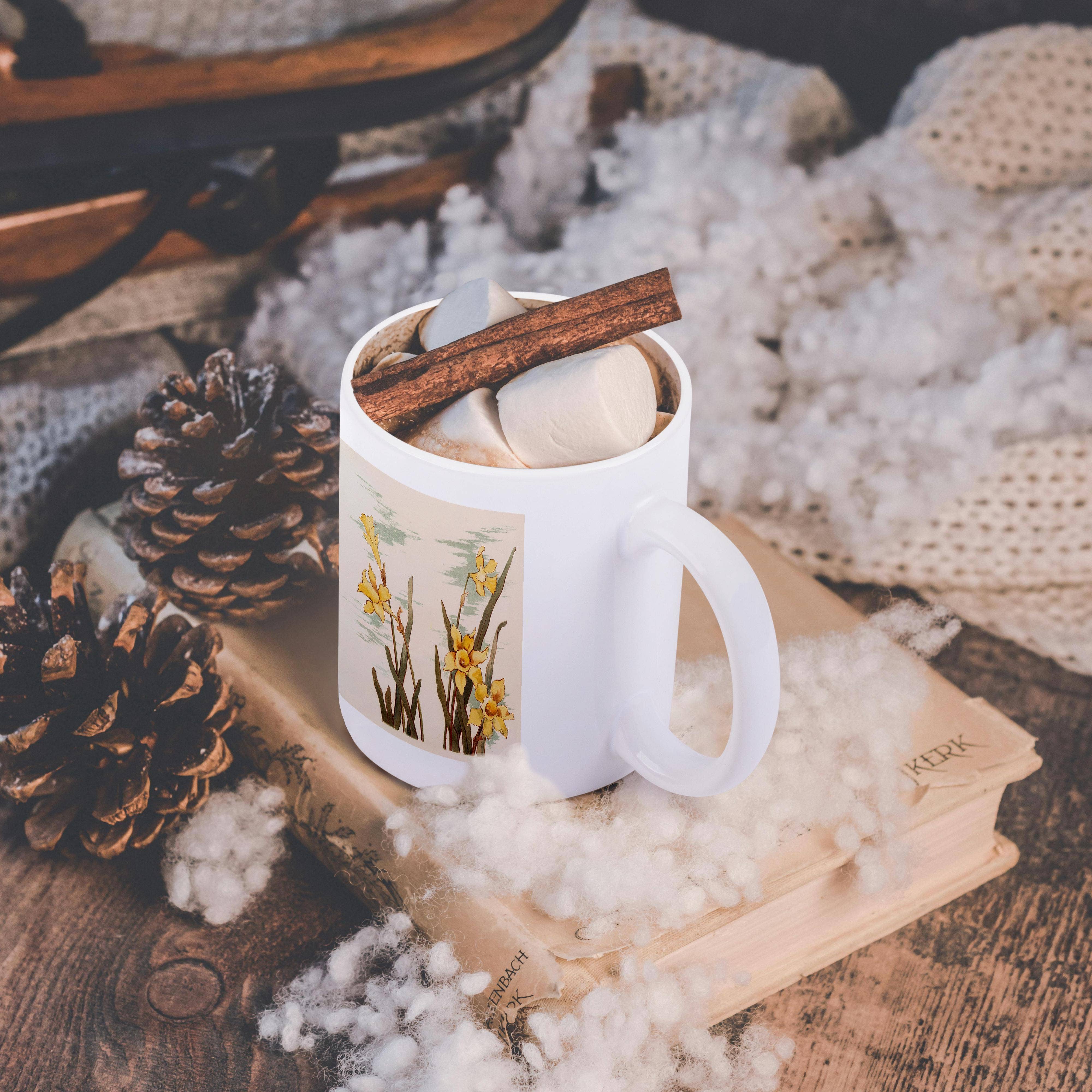 3dRose - Wholesale Coffee Mug - 3dRose, Image of Vintage Style Watercolor of Daffodils, Mug11