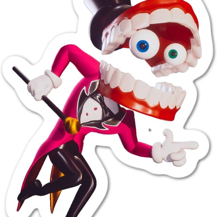 Caine Den Fantastiske Digitale Cirkus Sticker Decal for engroshandel hos Lyrical River Designs