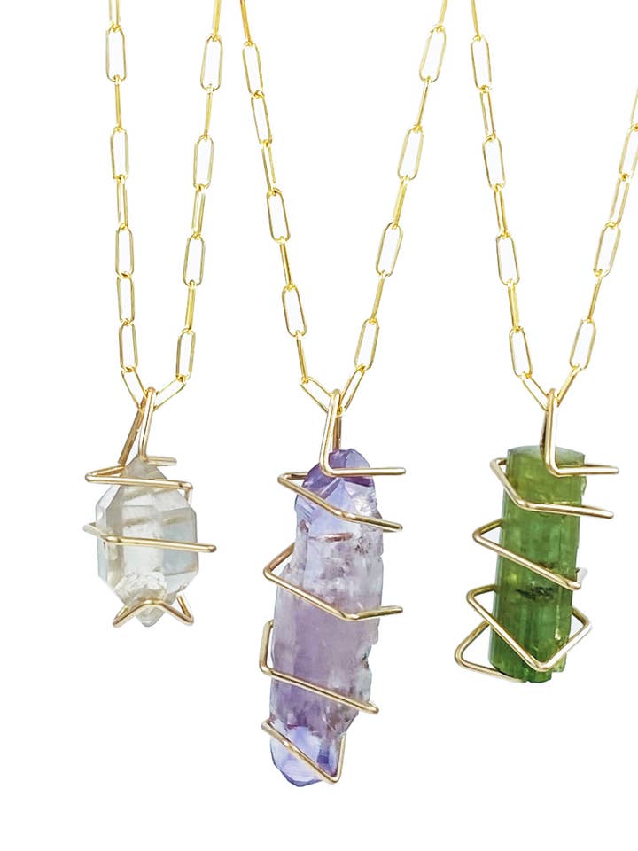 Geo Crystal vedhæng for engroshandel hos Aimee Petkus Jewelry