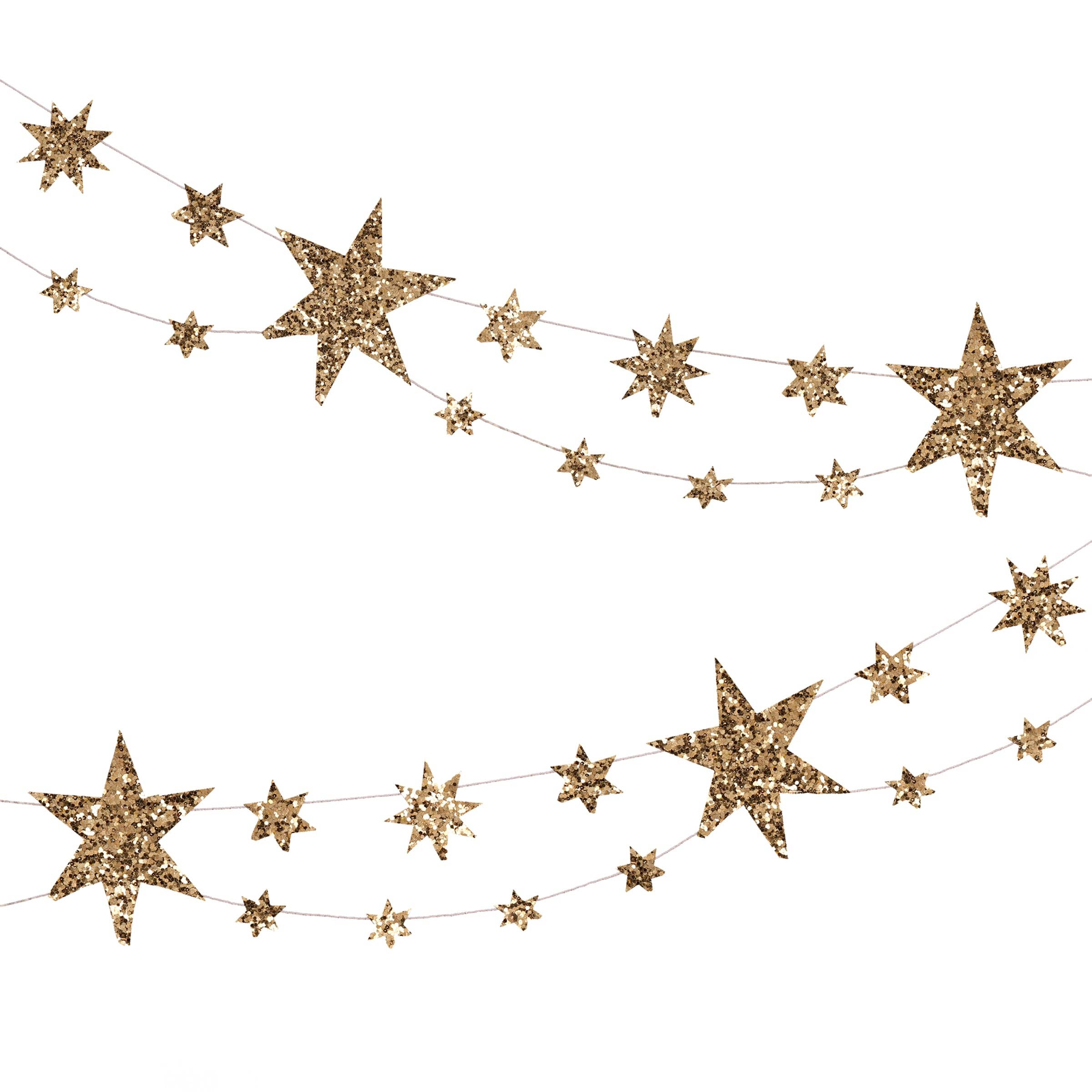 Meri Meri - Wholesale Bunting/Garland - Glitter Stars Garland0