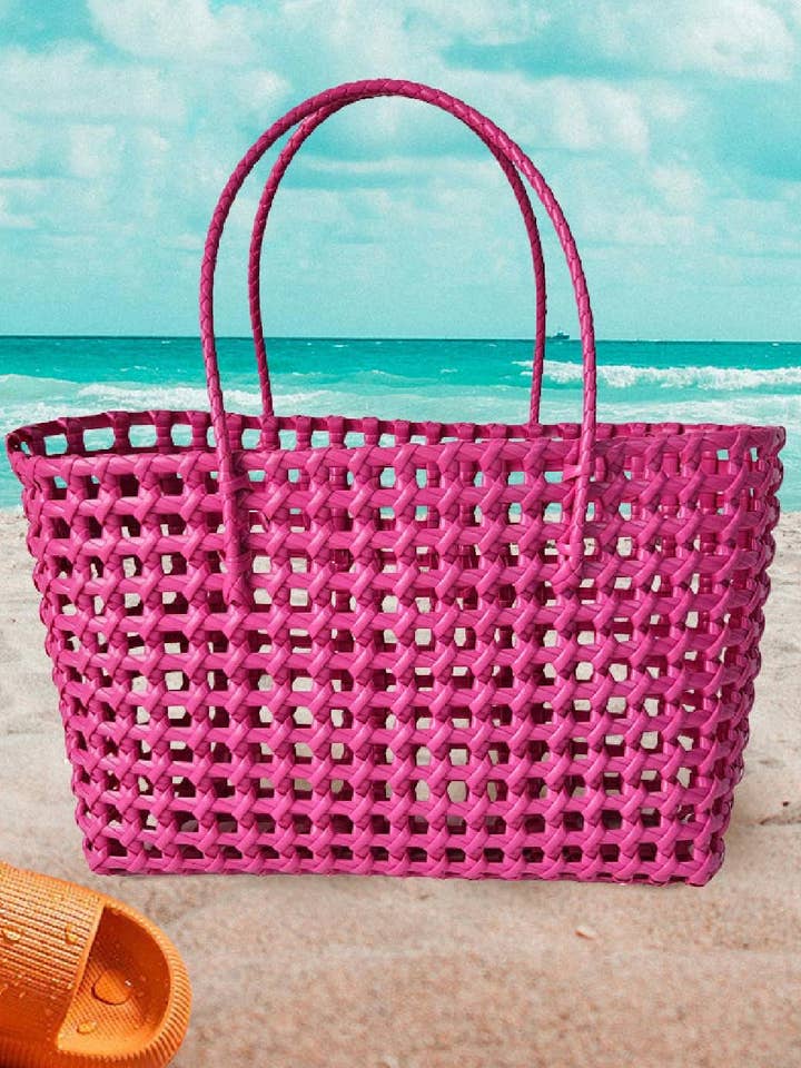 Waterproof Jelly Weave Beach Tote for wholesale by Embellish Your Life