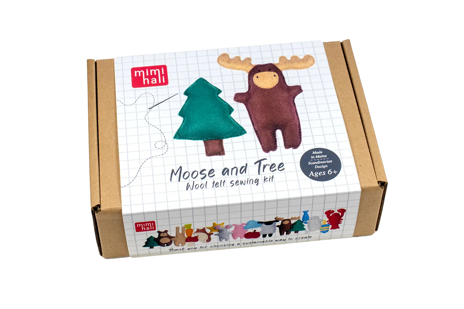 Mimihali - Wholesale Craft Sewing Kit - MOOSE and TREE felt sewing kit for kids4