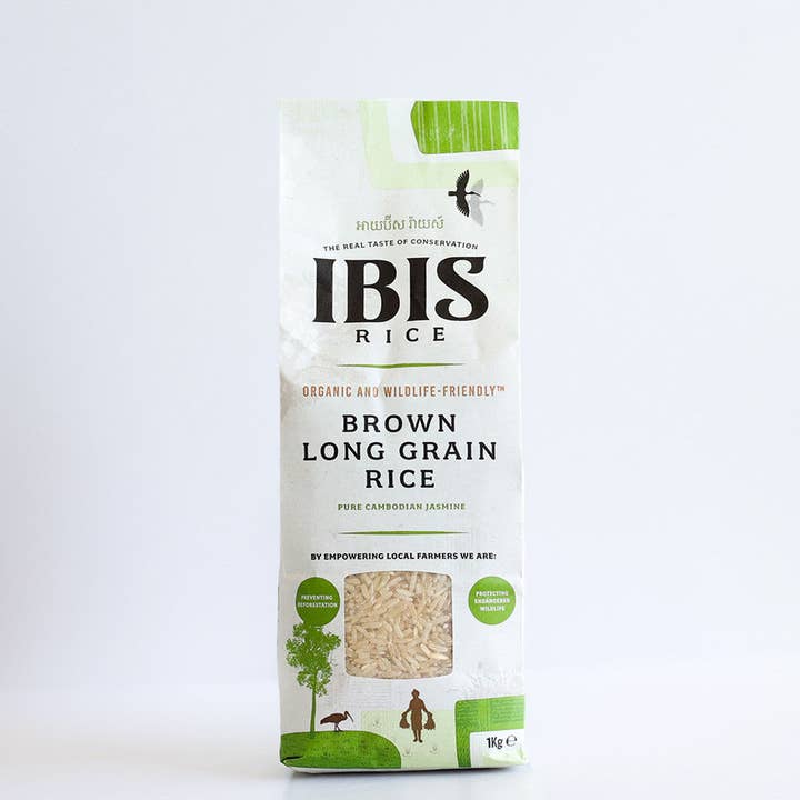 Organic Brown Long Grain Rice Jasmine 1kg for wholesale by IBIS Rice