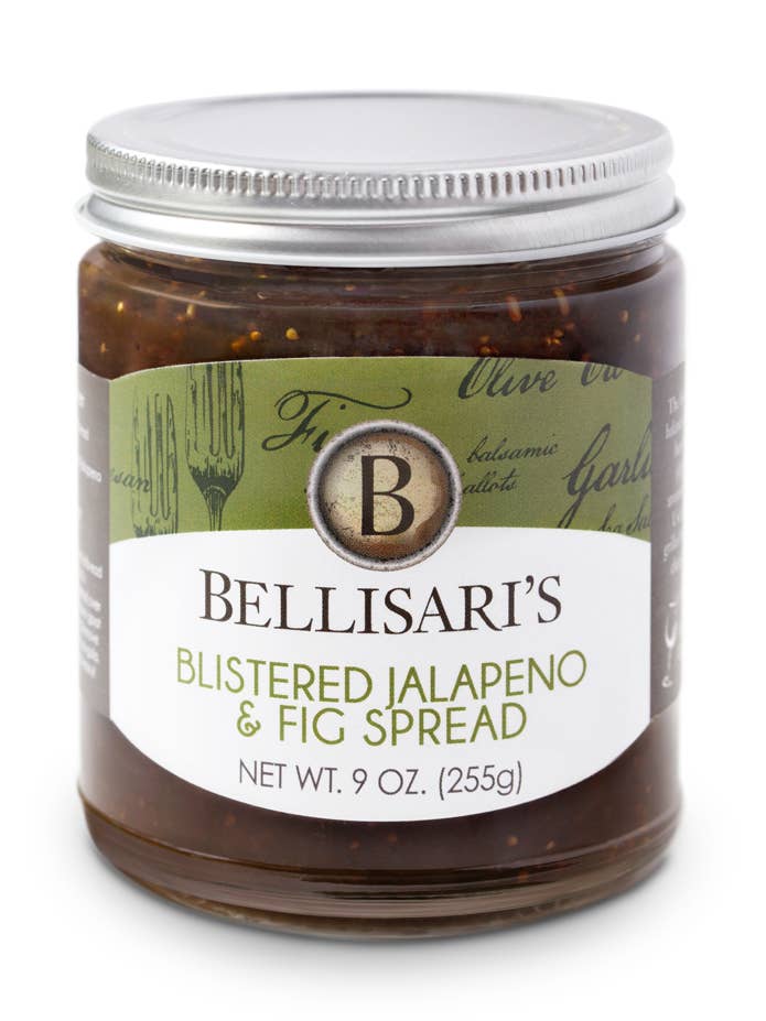 Blistered Jalapeno Fig Spread, 9oz for wholesale by Bellisari's