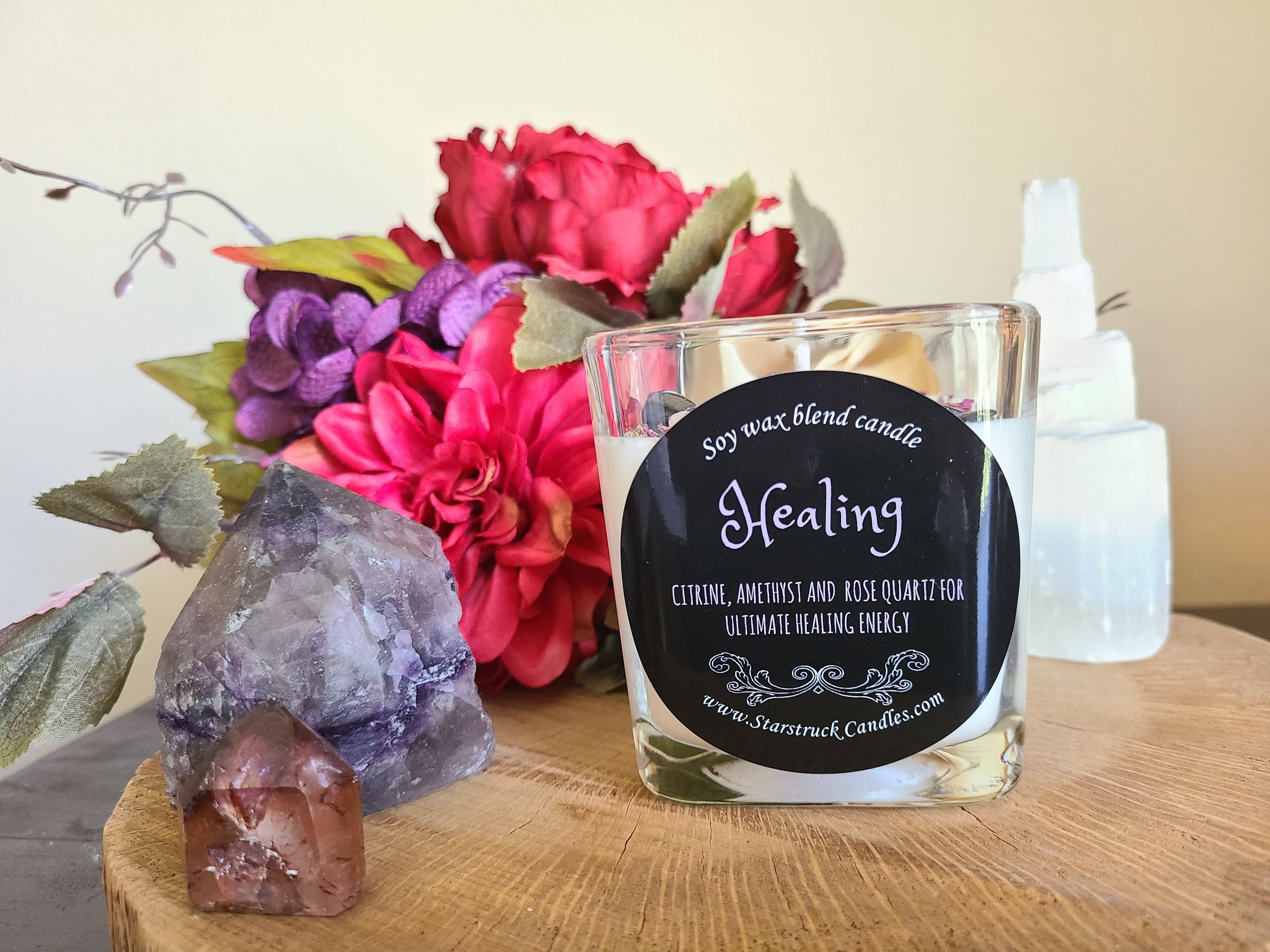 Starstruck Candles - Vente Bougie en bocal - Bougie Healing Crystal Intention2