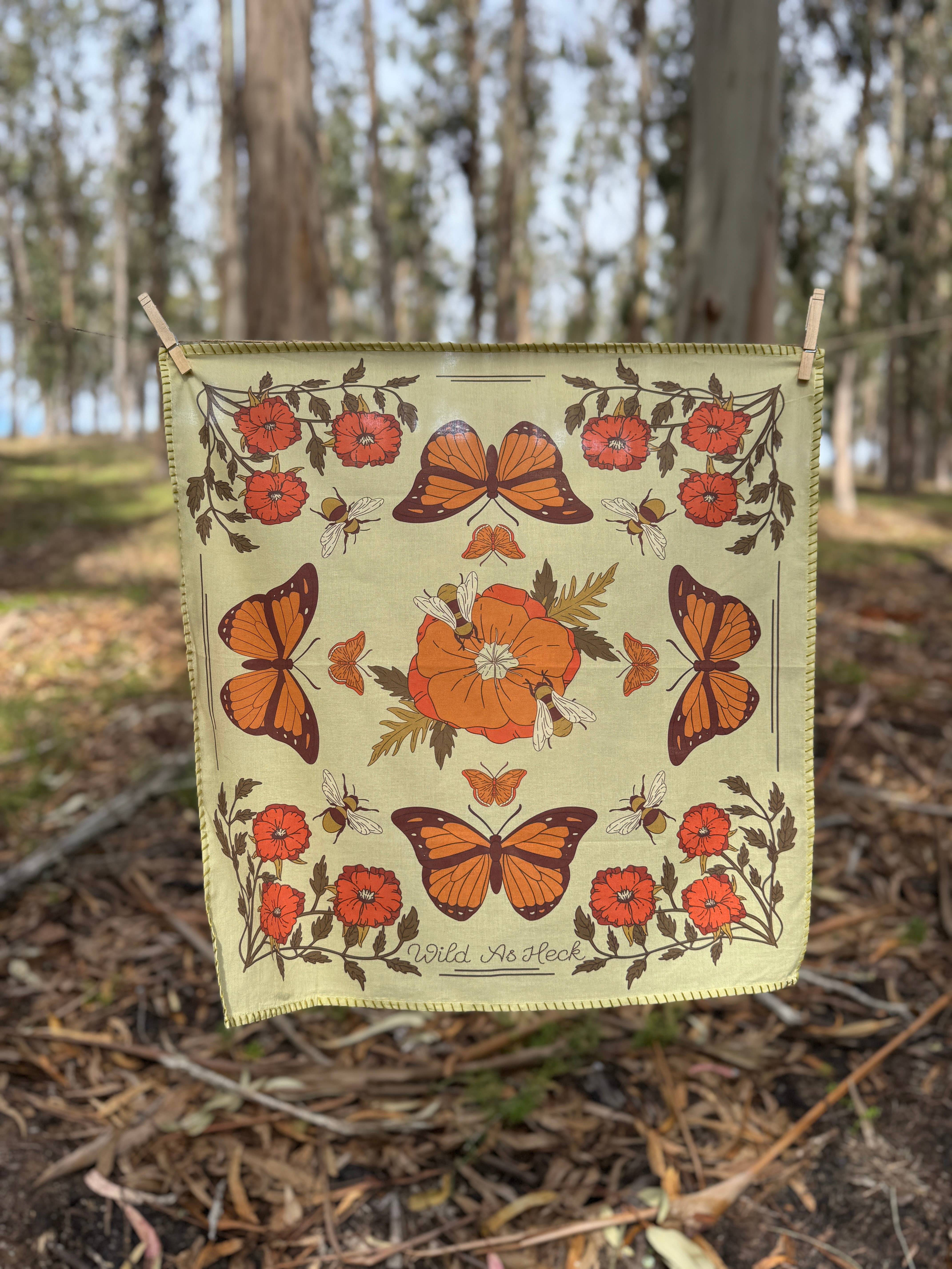 Wild as Heck - Wholesale Bandana - Women's - The Meadow Bandana ( wild rag, embroidered bandana, western