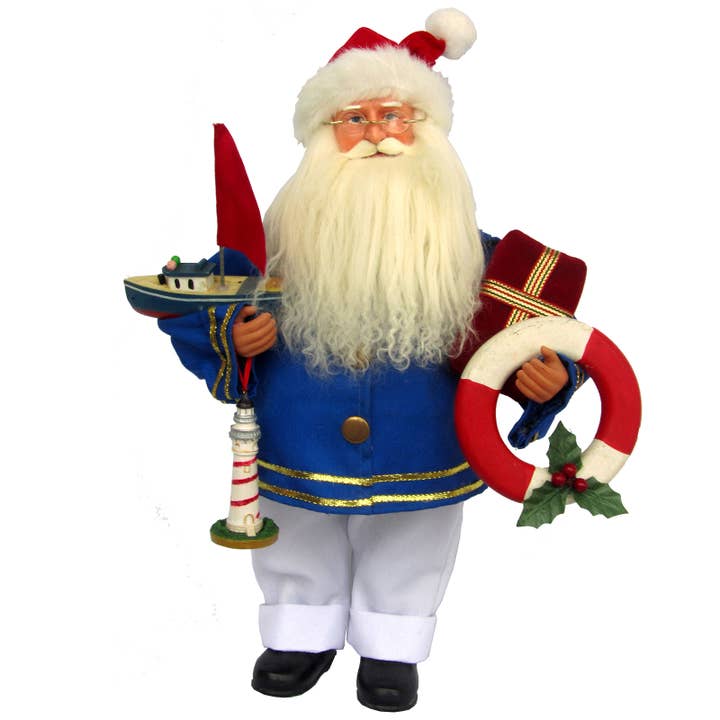 Santa’s Workshop Inc. - Wholesale Christmas Decoration - 15" Coastal Santa