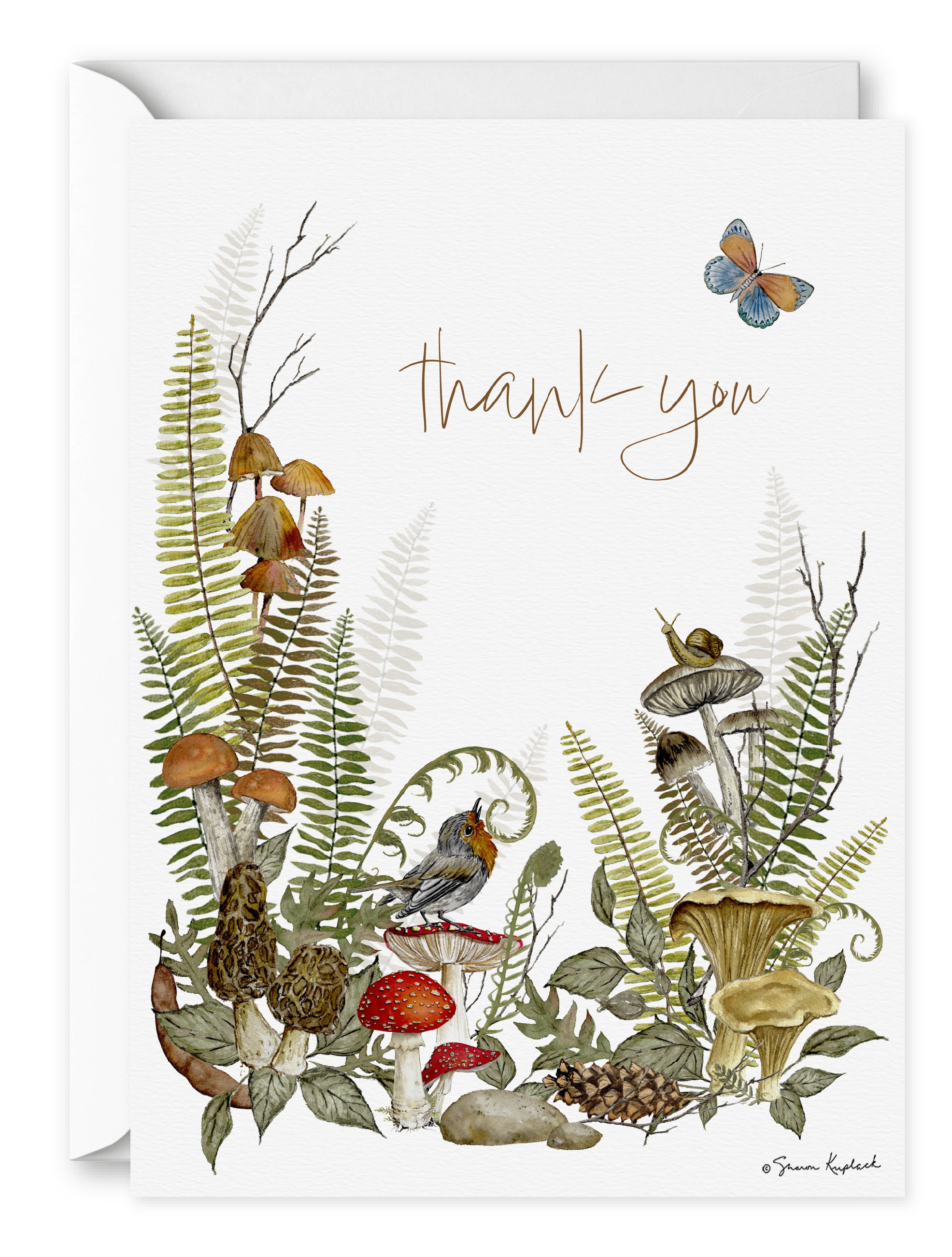 Lux Press Group | LPG Greetings - Wholesale Thank You Card - Thank You Mushrooms Single Card0