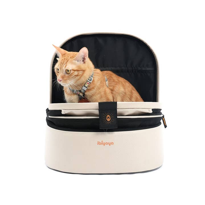 Ibiyaya - Wholesale Pet Carrier - Cat/Dog - Panorama Zipper-free Small Pet Travel Carrier Backpack Front