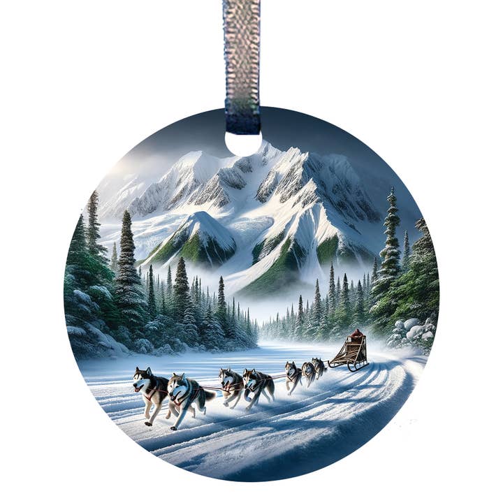 Ornamento Miniatura Acrílico Corrida de Trenós MSC339 por d'ears por atacado de d'ears inc.