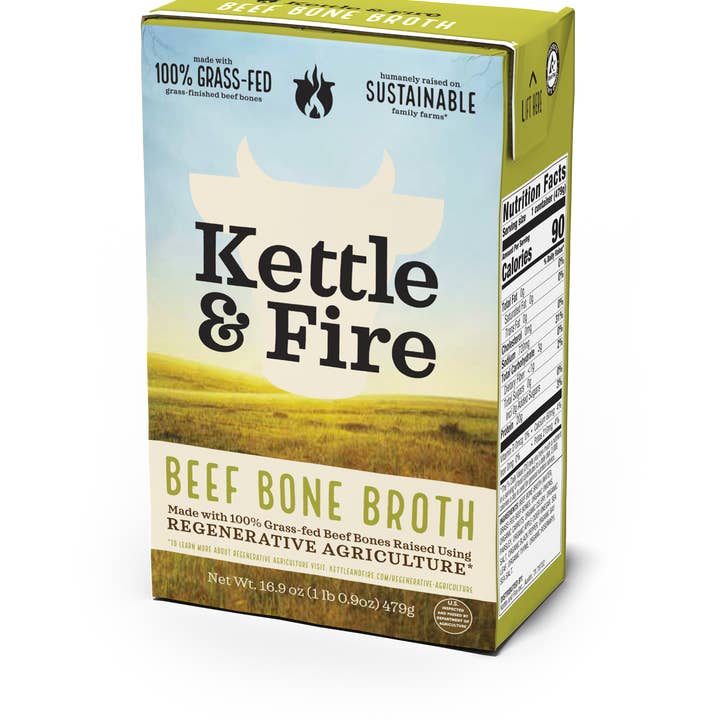 Kettle & Fire - Wholesale Broth - Regenerative Beef Bone Broth 16.9oz0