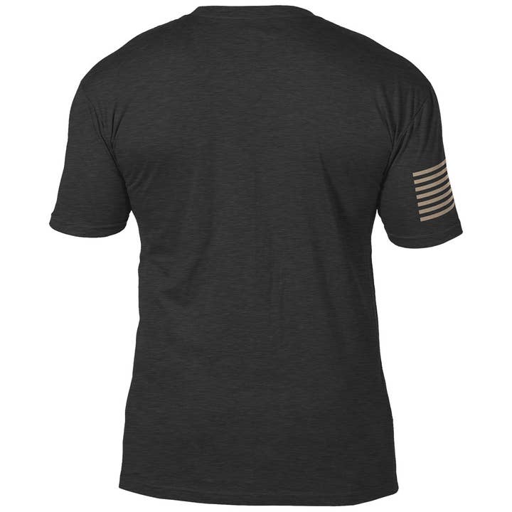 Heather Black USMC MARPAT Camo Text 7.62 Design Battlespace Men's T-Shirt for wholesale on Faire