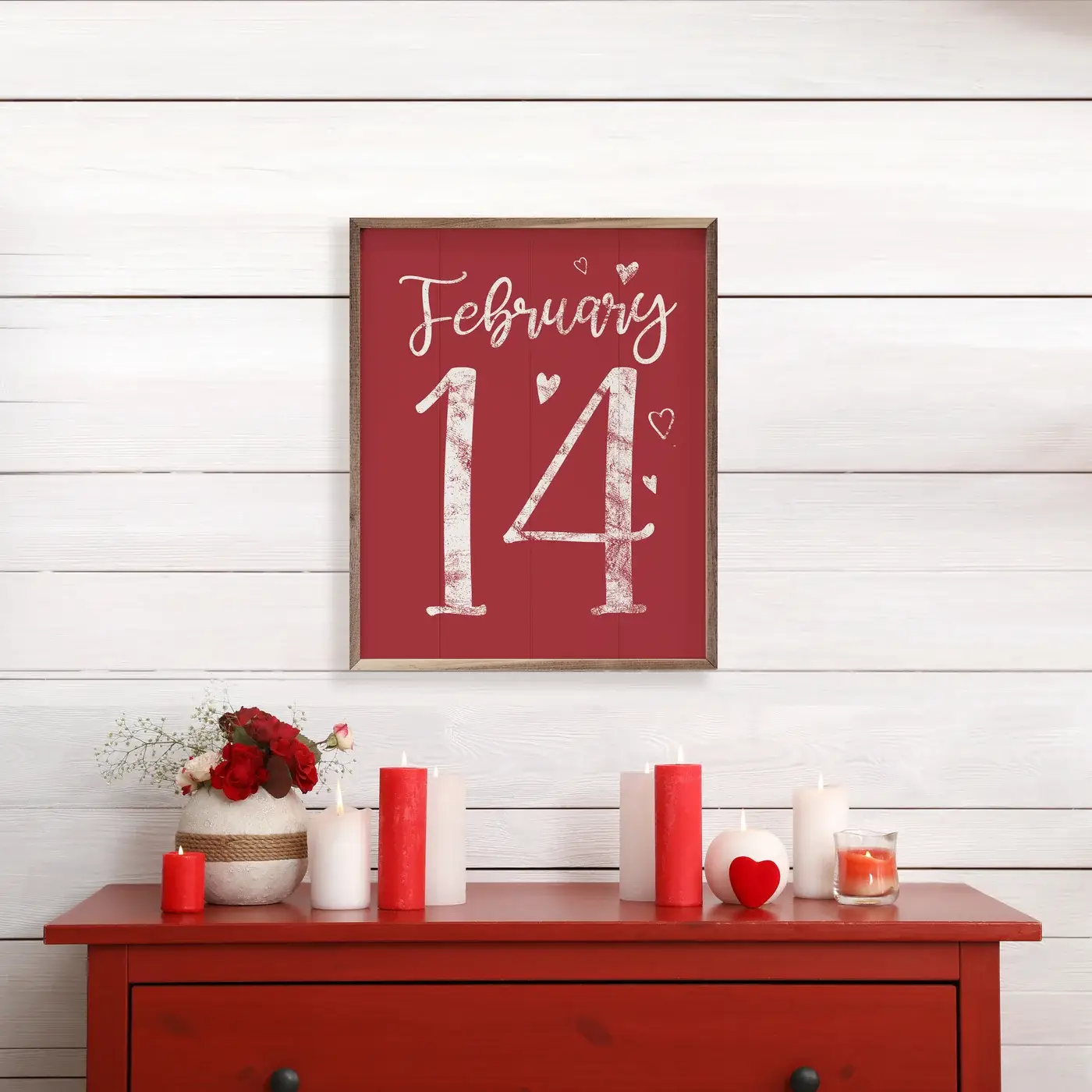 Kendrick Home - Wholesale Sign - February 14th Hearts Pink2