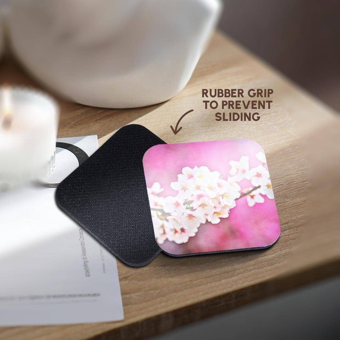 3dRose - Wholesale Coasters - 3dRose, Pretty Image Of Light Infused Cherry Blossom Flower Painting, Coaster10